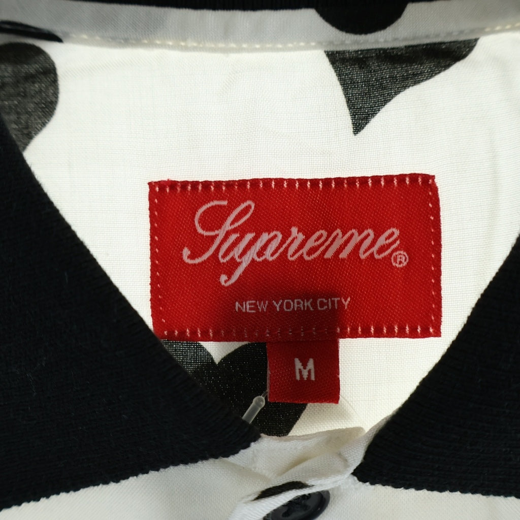 SUPREME(シュプリーム) 17SS Hearts Rayon Shirt ハートレーヨン半袖シャツ ブラック/ホワイト
