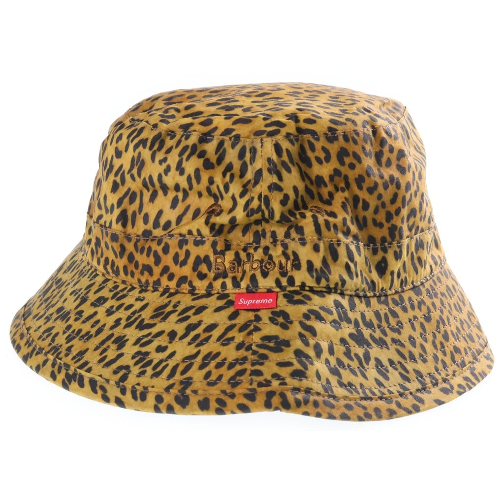 SUPREME(シュプリーム) 20SS ×Barbour Waxed Cotton Crusher Hat ×バブアー ワックスコットンレオパードクラッシャーハット イエロー レディース