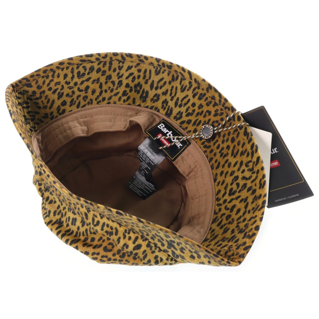SUPREME(シュプリーム) 20SS ×Barbour Waxed Cotton Crusher Hat ×バブアー ワックスコットンレオパードクラッシャーハット イエロー レディース