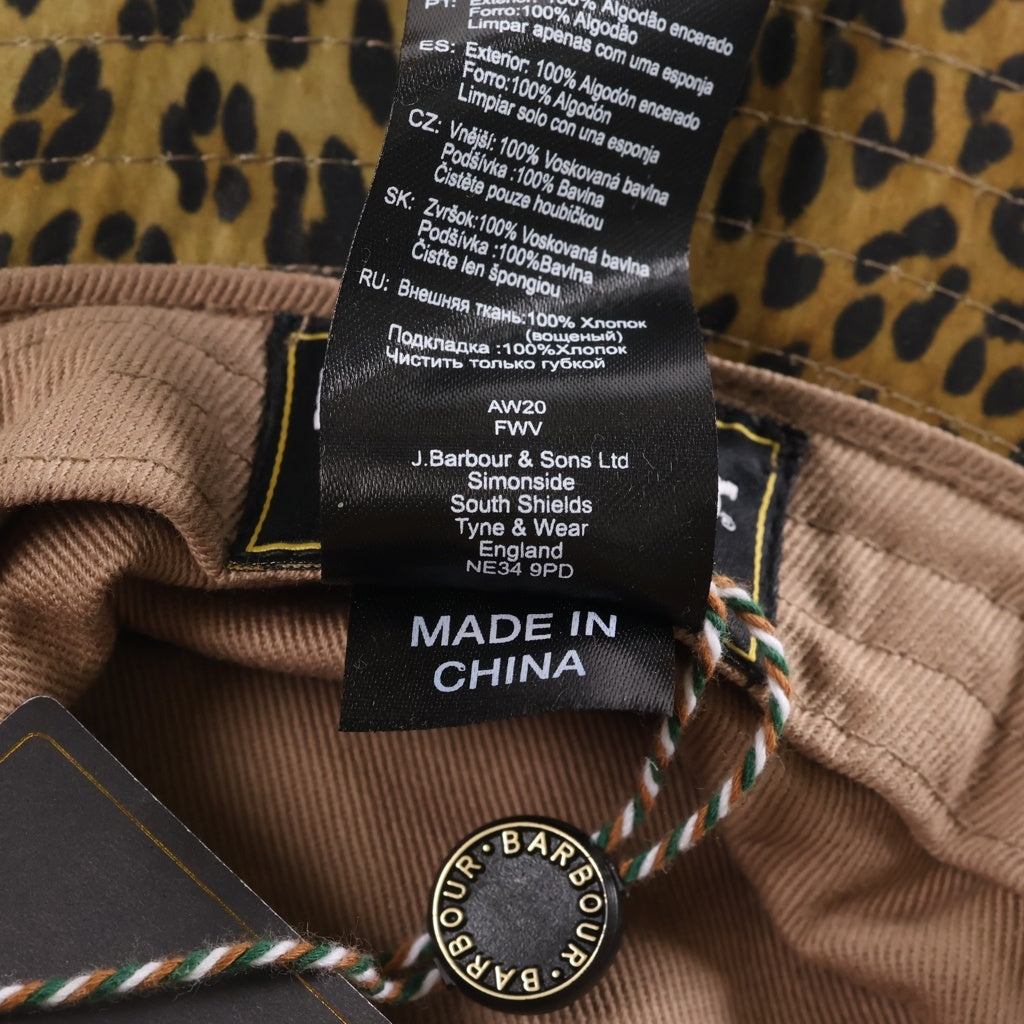 SUPREME(シュプリーム) 20SS ×Barbour Waxed Cotton Crusher Hat ×バブアー ワックスコットンレオパードクラッシャーハット イエロー レディース