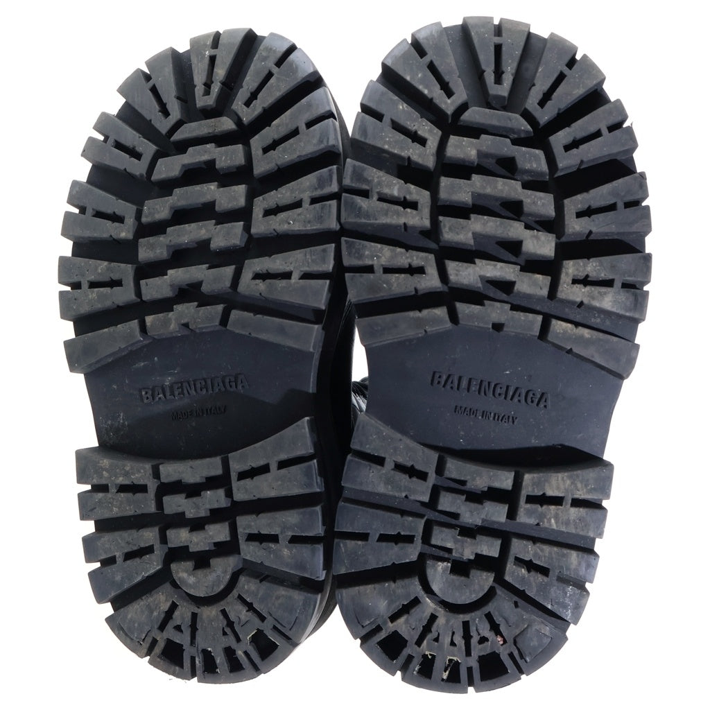 BALENCIAGA(バレンシアガ) GIANT BOOTSBBロゴダブルサイドジップレザーボリュームソールブーツ813689