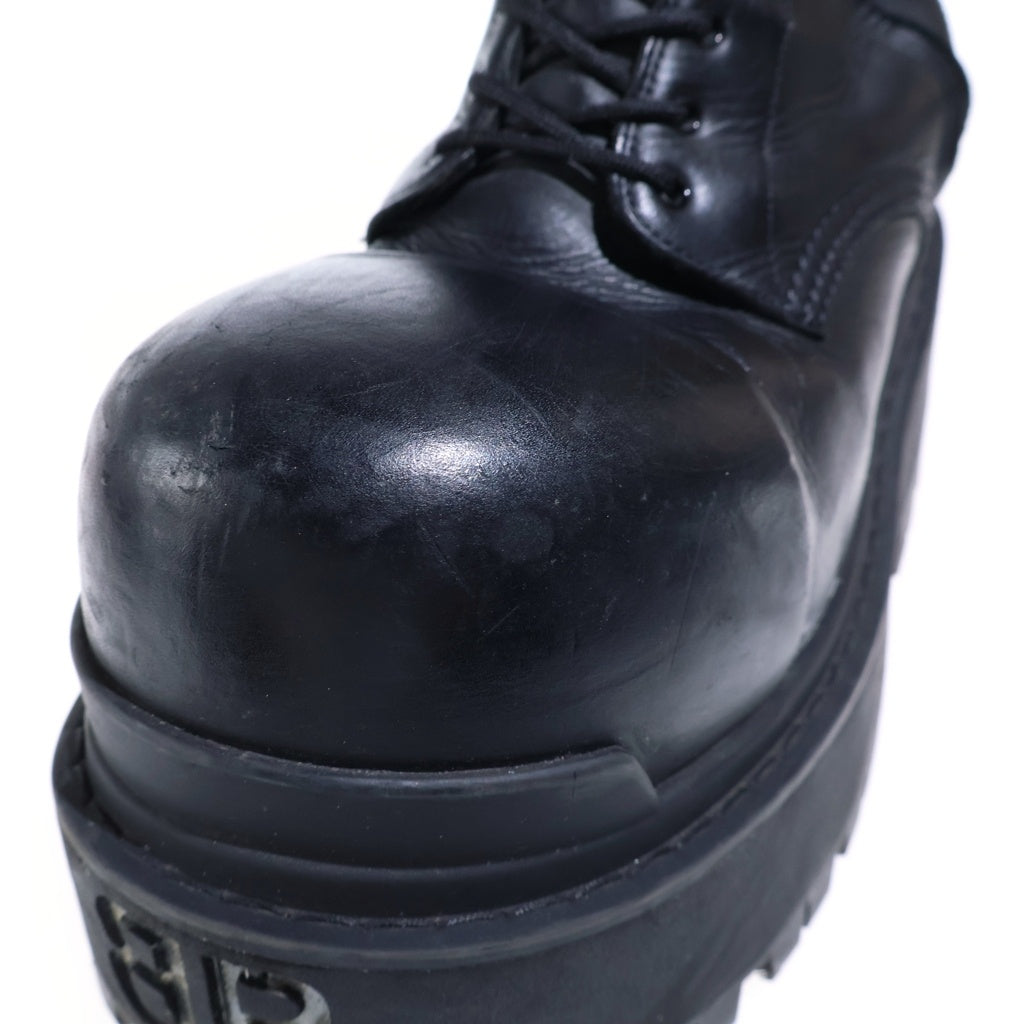 BALENCIAGA(バレンシアガ) GIANT BOOTSBBロゴダブルサイドジップレザーボリュームソールブーツ813689
