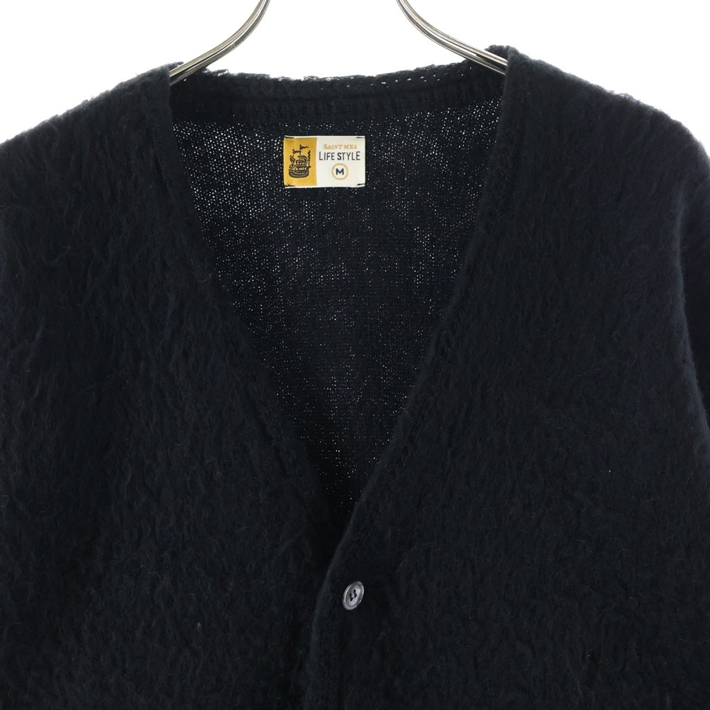 SAINT MICHAEL(セントマイケル) 24AW MOHAIR CARDIGAN モヘア ニット カーディガン ブラック SM-YS1-0000-057