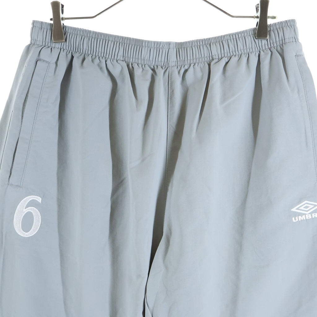 SUPREME(シュプリーム) 26SS ×UNBRO Rhinestone Track Pant アンブロ ラインストーン ロゴデザイン ナイロン トラックパンツ グレー