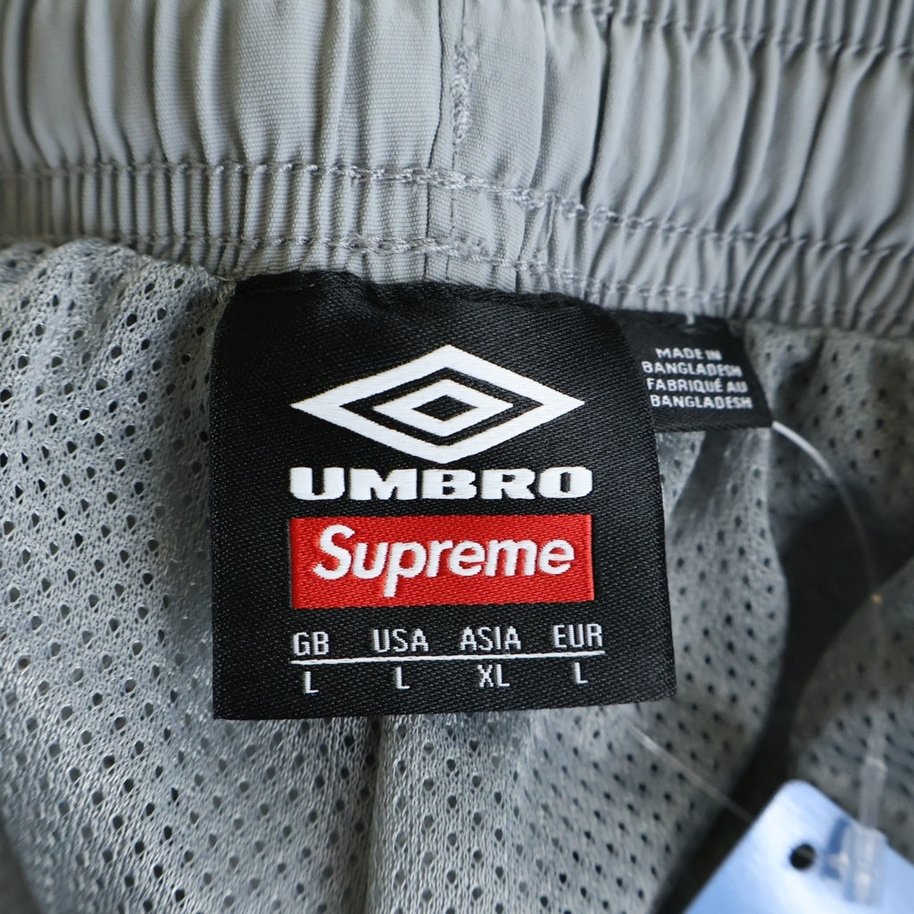 SUPREME(シュプリーム) 26SS ×UNBRO Rhinestone Track Pant アンブロ ラインストーン ロゴデザイン ナイロン トラックパンツ グレー