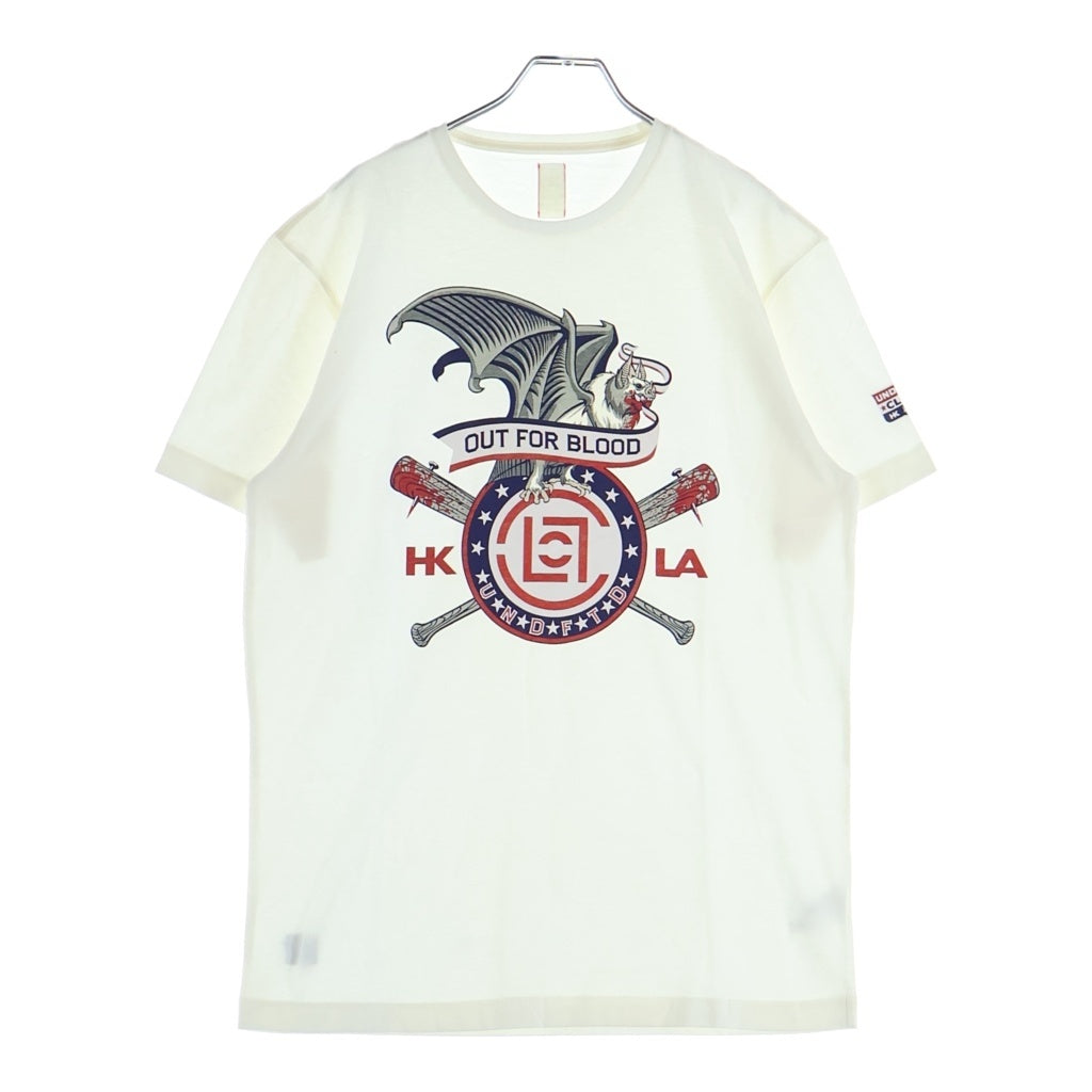 UNDEFEATED(アンディフィーテッド) 13SS ×CLOT OUT FOR BLOOD クロット アウト フォー ブラッド クルーネック カットソー 半袖Tシャツ ホワイト