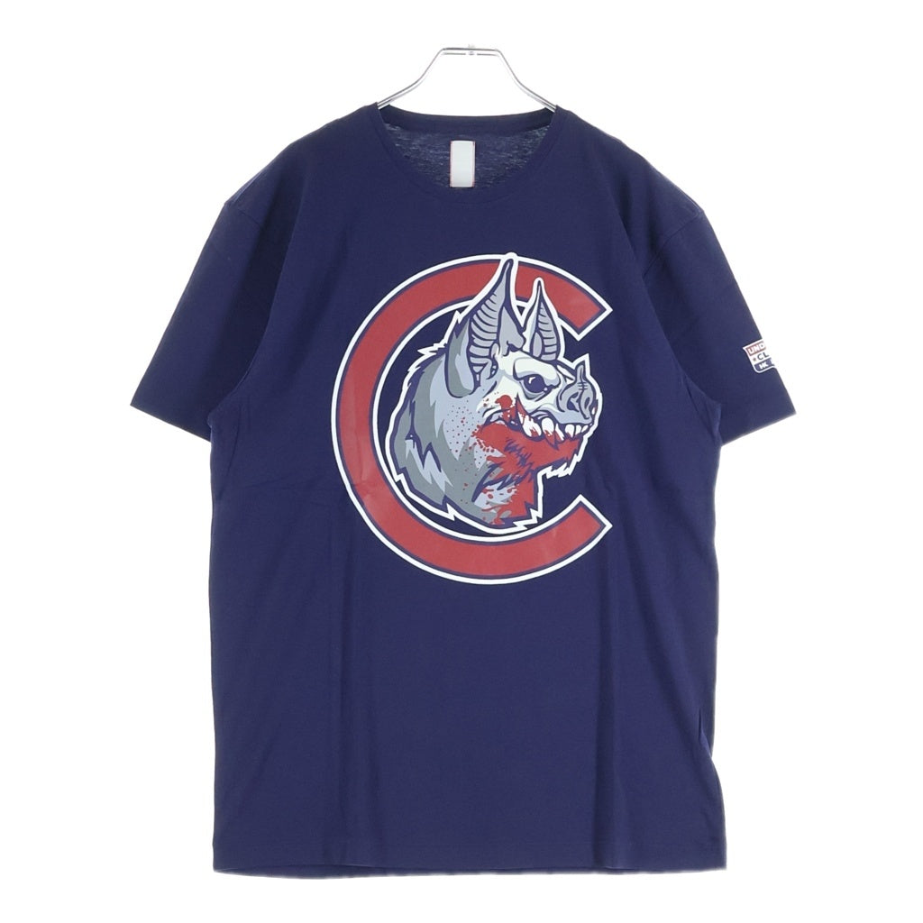UNDEFEATED(アンディフィーテッド) 13SS ×CLOT OUT FOR BLOOD クロット アウト フォー ブラッド クルーネック カットソー 半袖Tシャツ ネイビー