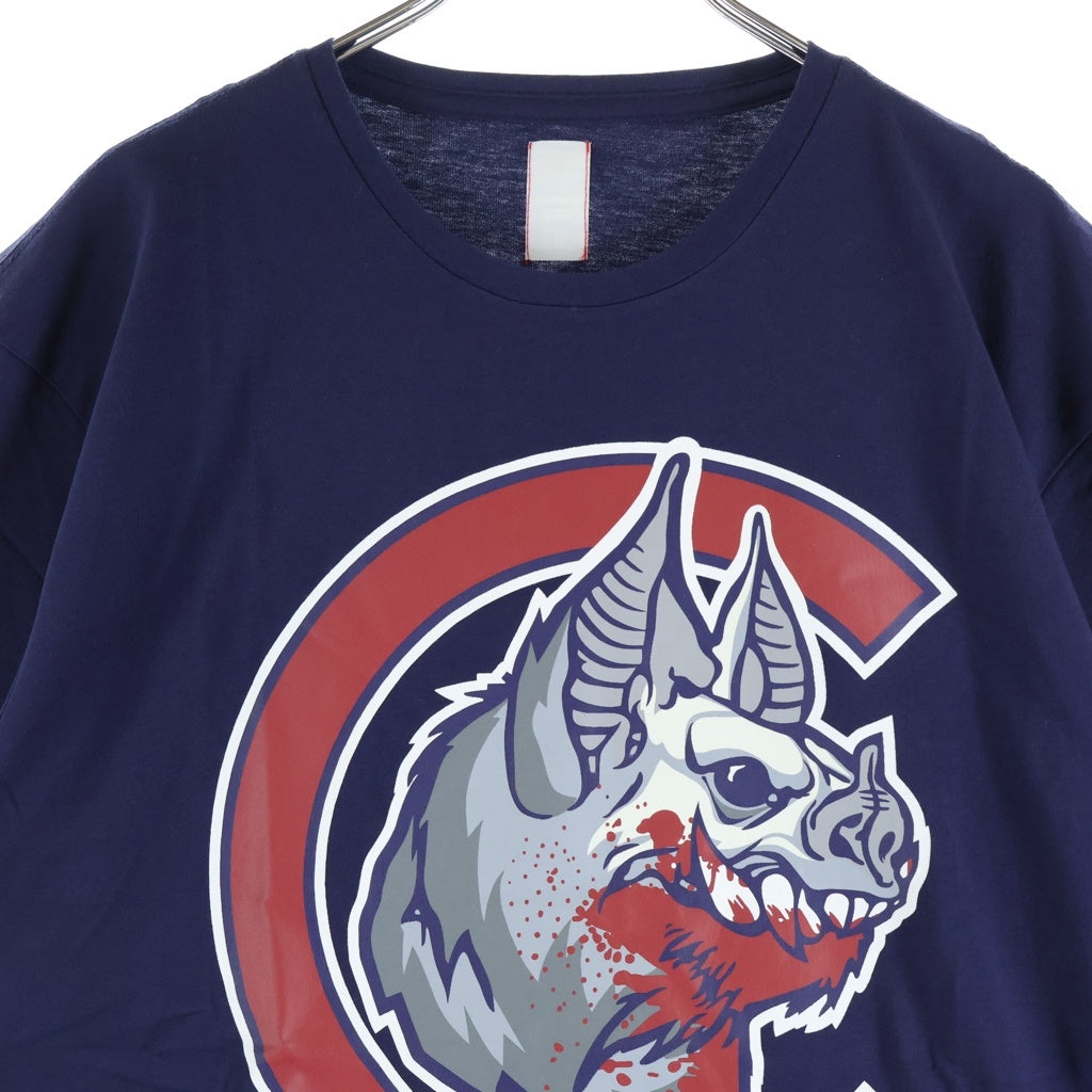 UNDEFEATED(アンディフィーテッド) 13SS ×CLOT OUT FOR BLOOD クロット アウト フォー ブラッド クルーネック カットソー 半袖Tシャツ ネイビー