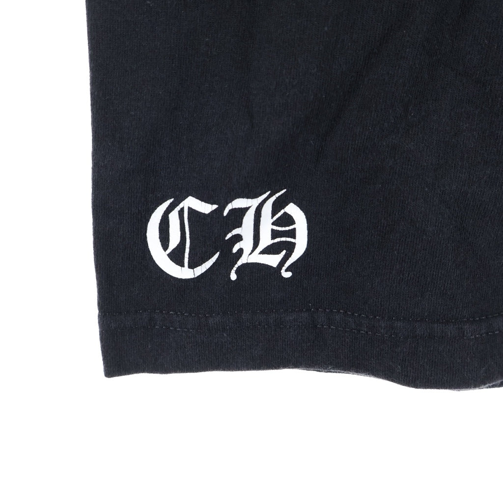 CHROME HEARTS(クロムハーツ) OLD CH T-SHRT 1 バックアメリカンフラッグプリント 半袖Tシャツ ブラック