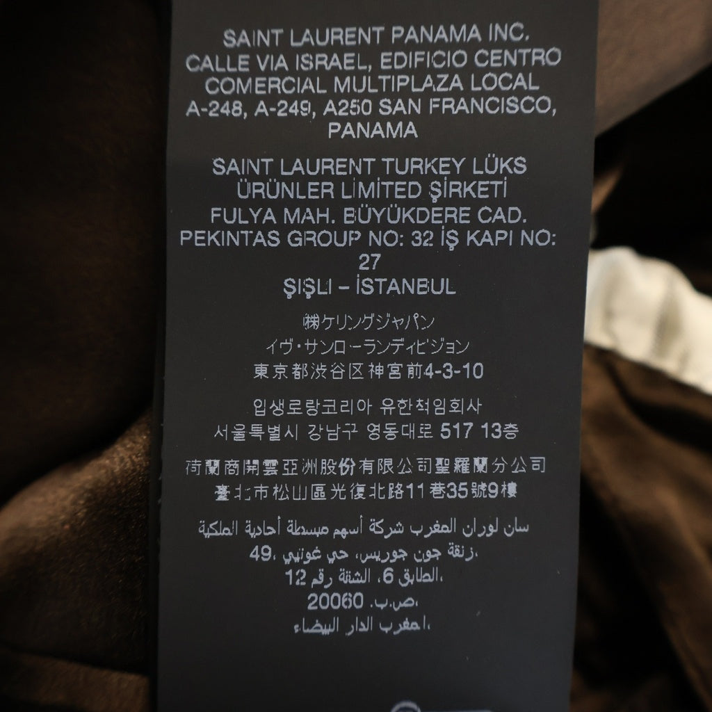 SAINT LAURENT PARIS(サンローランパリ) 26SS シルク 6B ダブルテーラードジャケット ブラウン 854418