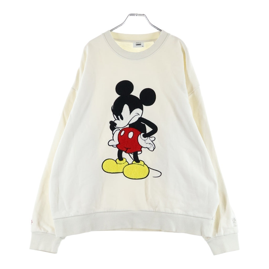 KITH(キス) 23AW xDisney & Friends Mad Mickey Vintage Crewneck ×ディズニー クルーネックセーター ホワイト KHM031748