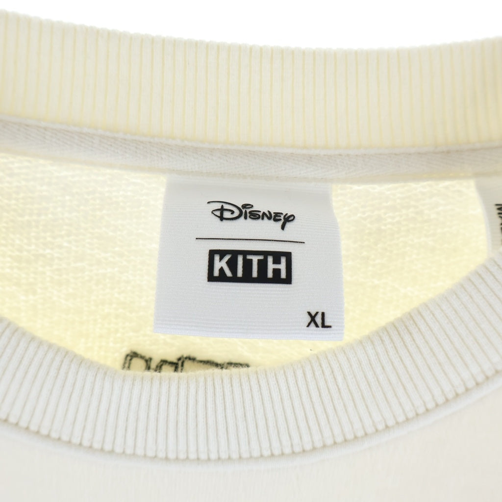 KITH(キス) 23AW xDisney & Friends Mad Mickey Vintage Crewneck ×ディズニー クルーネックセーター ホワイト KHM031748