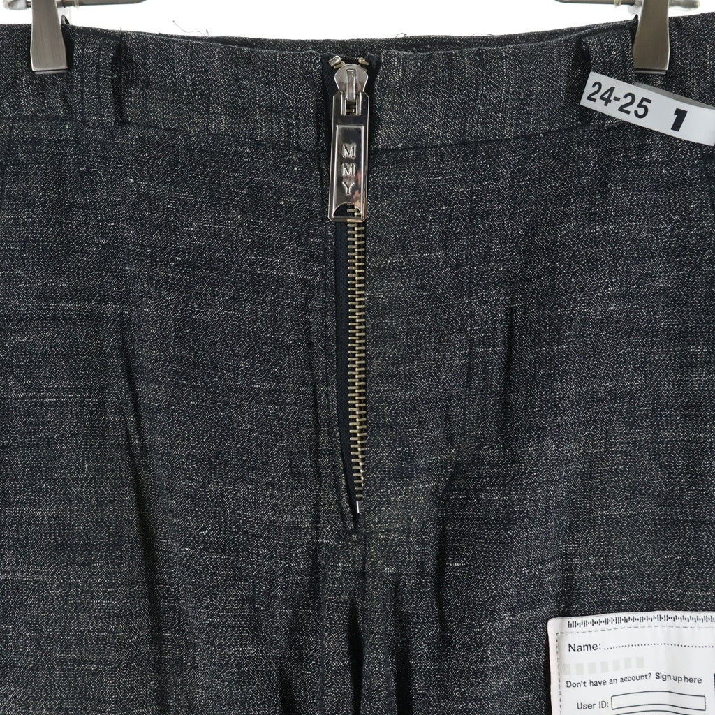MIHARA YASUHIRO(ミハラヤスヒロ) 24AW SLUB NEP TWEED WIDE PANTS スラブ ネップ ツイード パンツ グレー A13PT032