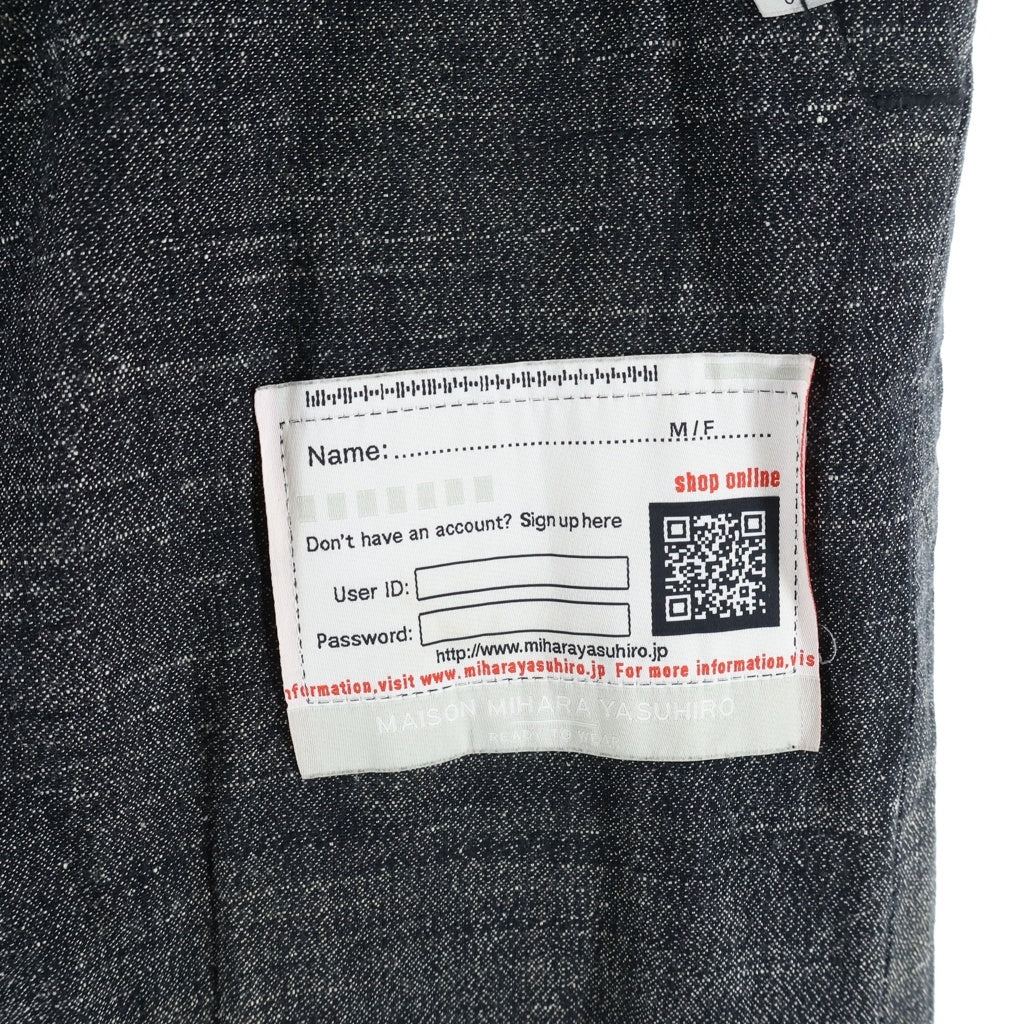 MIHARA YASUHIRO(ミハラヤスヒロ) 24AW SLUB NEP TWEED WIDE PANTS スラブ ネップ ツイード パンツ グレー A13PT032