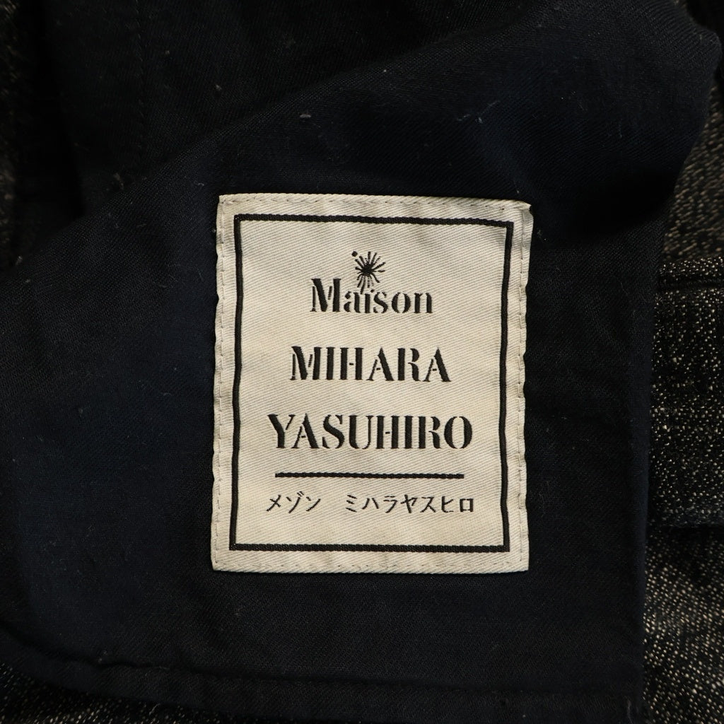 MIHARA YASUHIRO(ミハラヤスヒロ) 24AW SLUB NEP TWEED WIDE PANTS スラブ ネップ ツイード パンツ グレー A13PT032