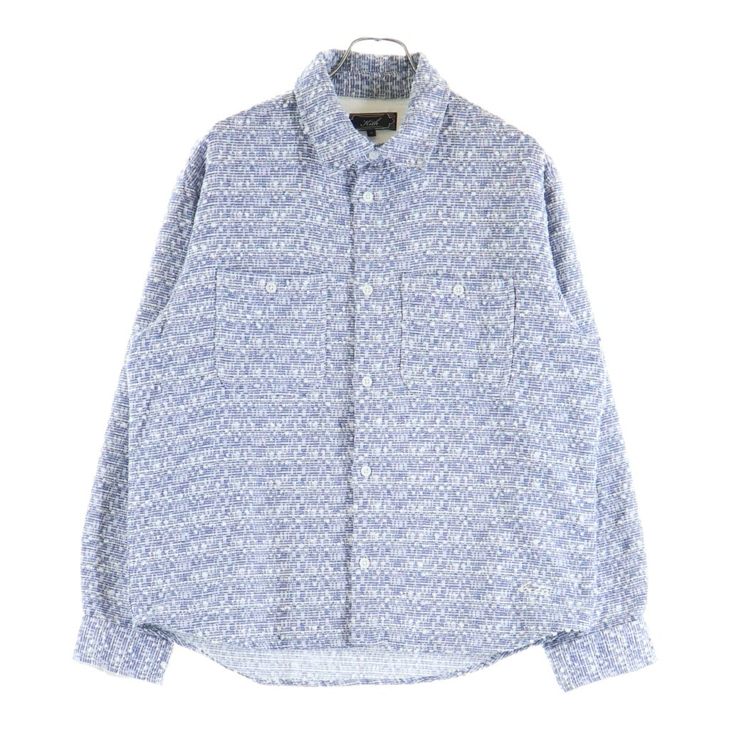 KITH(キス) Acrylic Tailored Jacket アクリルテーラードジャケット 長袖シャツ ブルー/ホワイト 26-050-060-0006-1-0