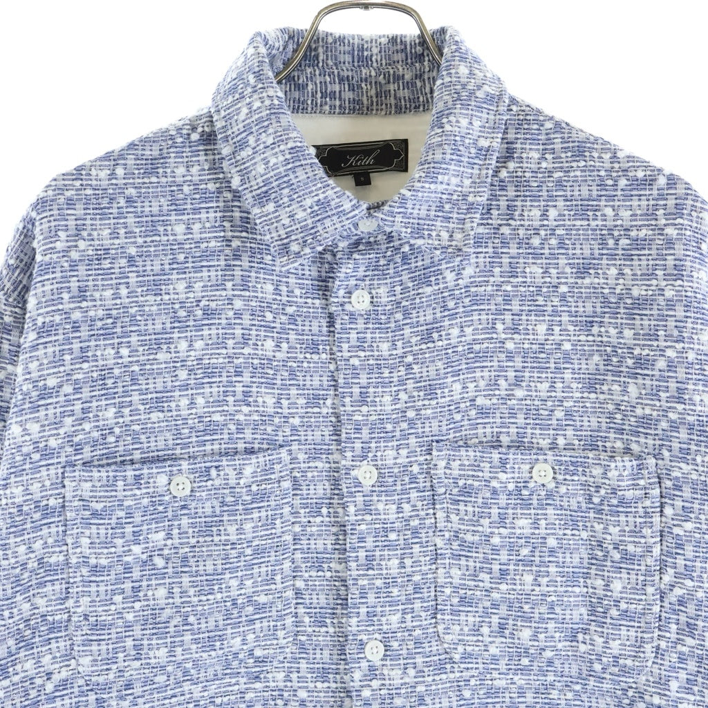 KITH(キス) Acrylic Tailored Jacket アクリルテーラードジャケット 長袖シャツ ブルー/ホワイト 26-050-060-0006-1-0