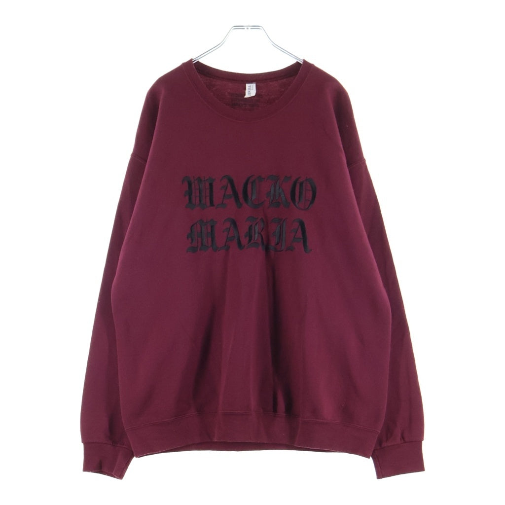 WACKO MARIA(ワコマリア) 22AW フロントロゴ刺繍 スウェット セーター レッド