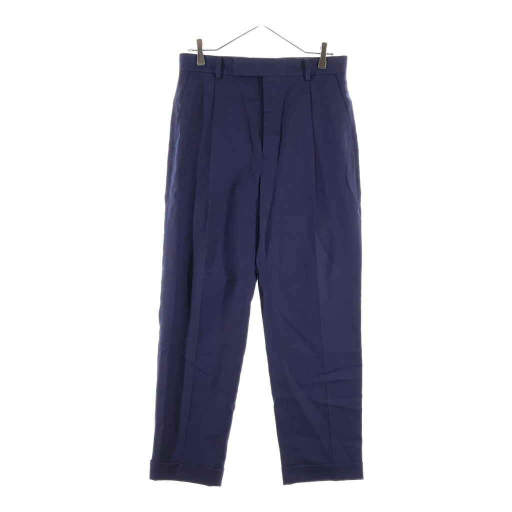 WACKO MARIA(ワコマリア) Dormeuil Pleated Trousers ドメールプリーツトラウザーパンツ ネイビー