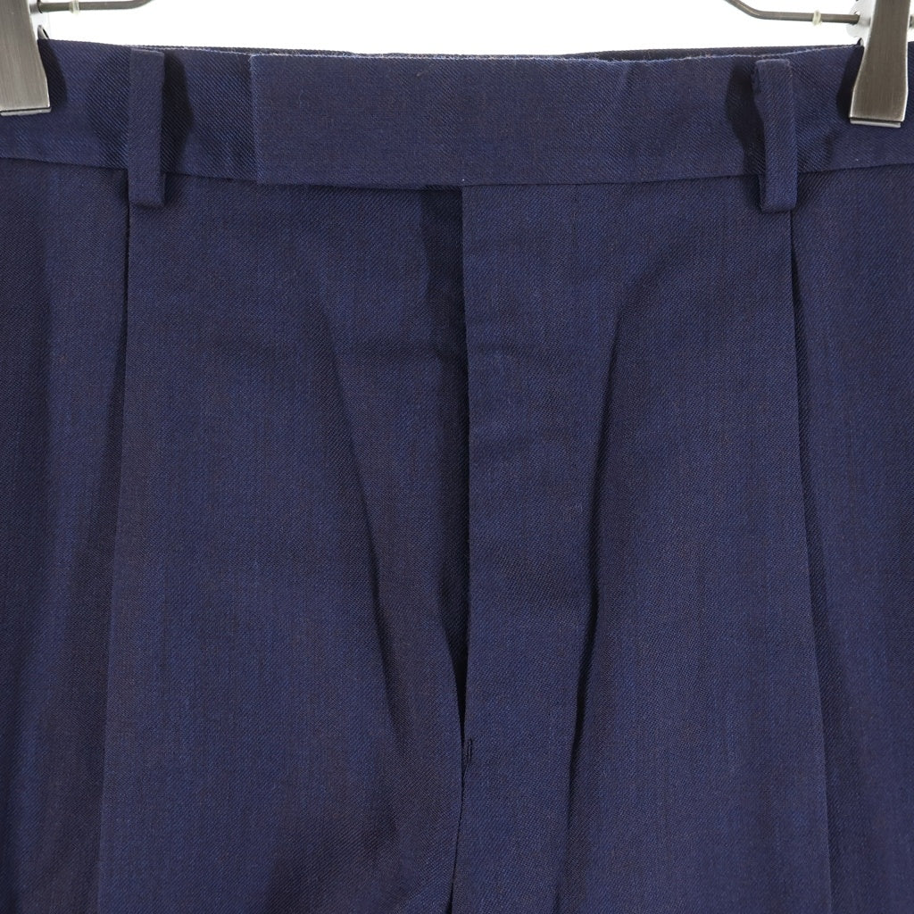 WACKO MARIA(ワコマリア) Dormeuil Pleated Trousers ドメールプリーツトラウザーパンツ ネイビー