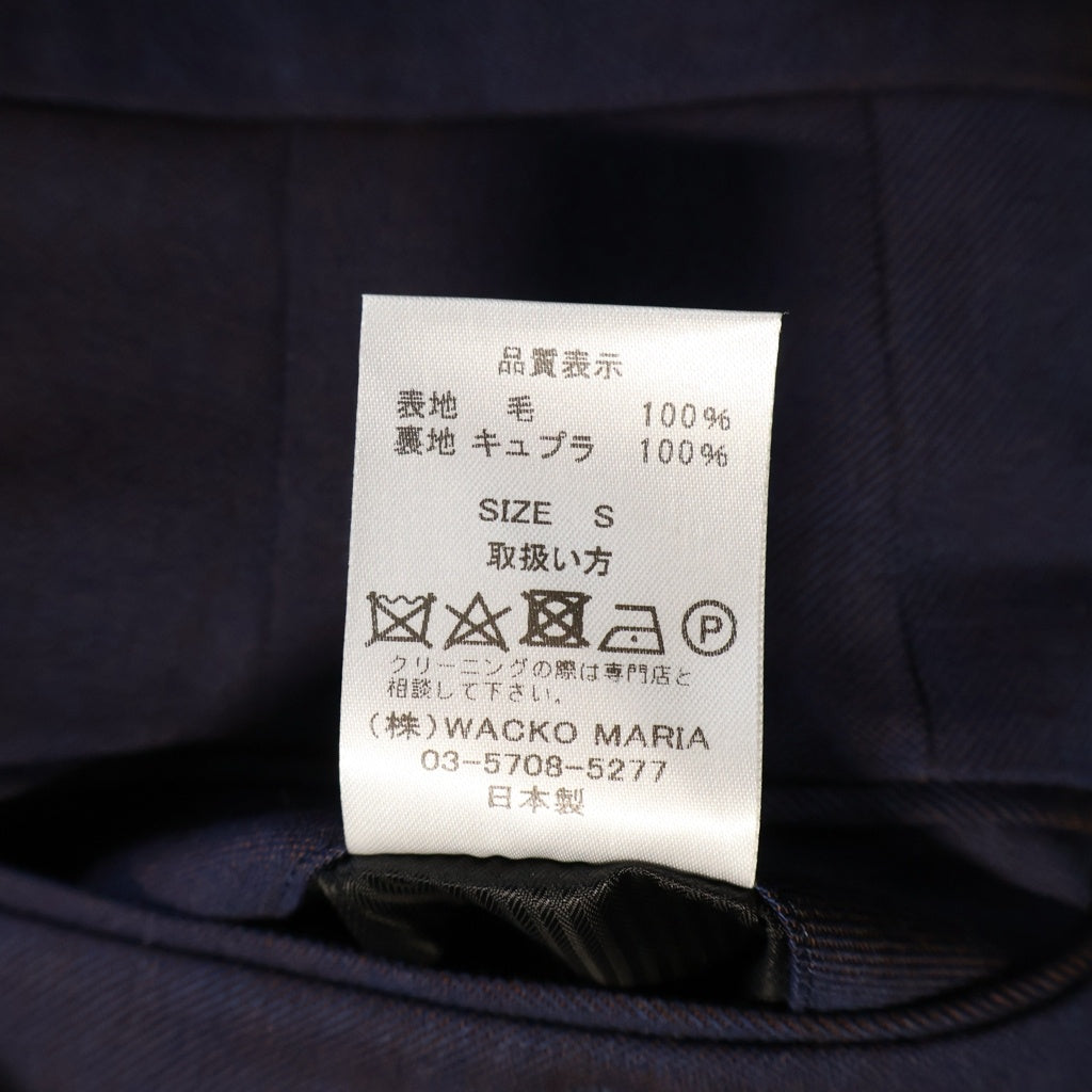 WACKO MARIA(ワコマリア) Dormeuil Pleated Trousers ドメールプリーツトラウザーパンツ ネイビー