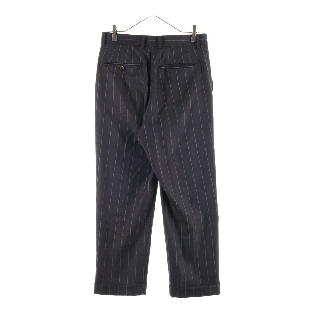 WACKO MARIA(ワコマリア) Dormeuil Pleated Trousers ドメールプリーツストライプスラックスパンツ グレー