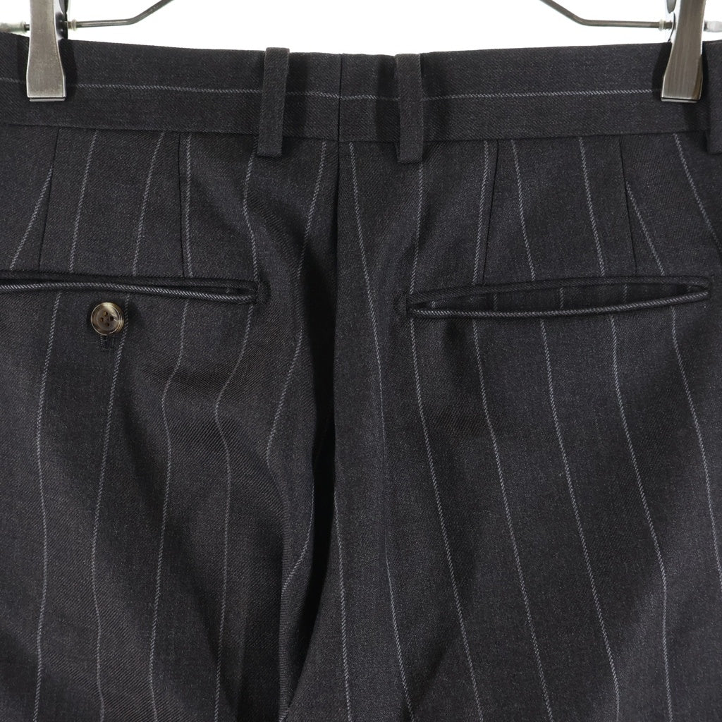 WACKO MARIA(ワコマリア) Dormeuil Pleated Trousers ドメールプリーツストライプスラックスパンツ グレー