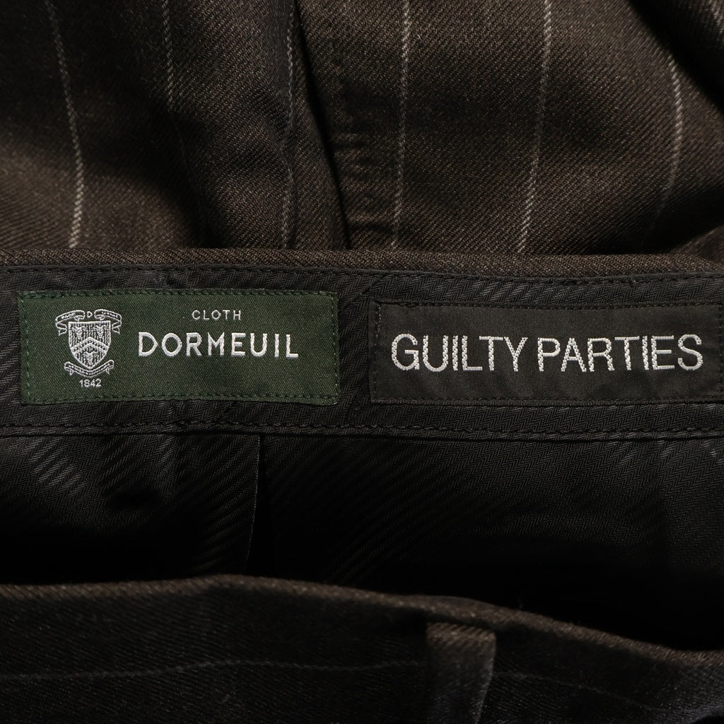 WACKO MARIA(ワコマリア) Dormeuil Pleated Trousers ドメールプリーツストライプスラックスパンツ グレー