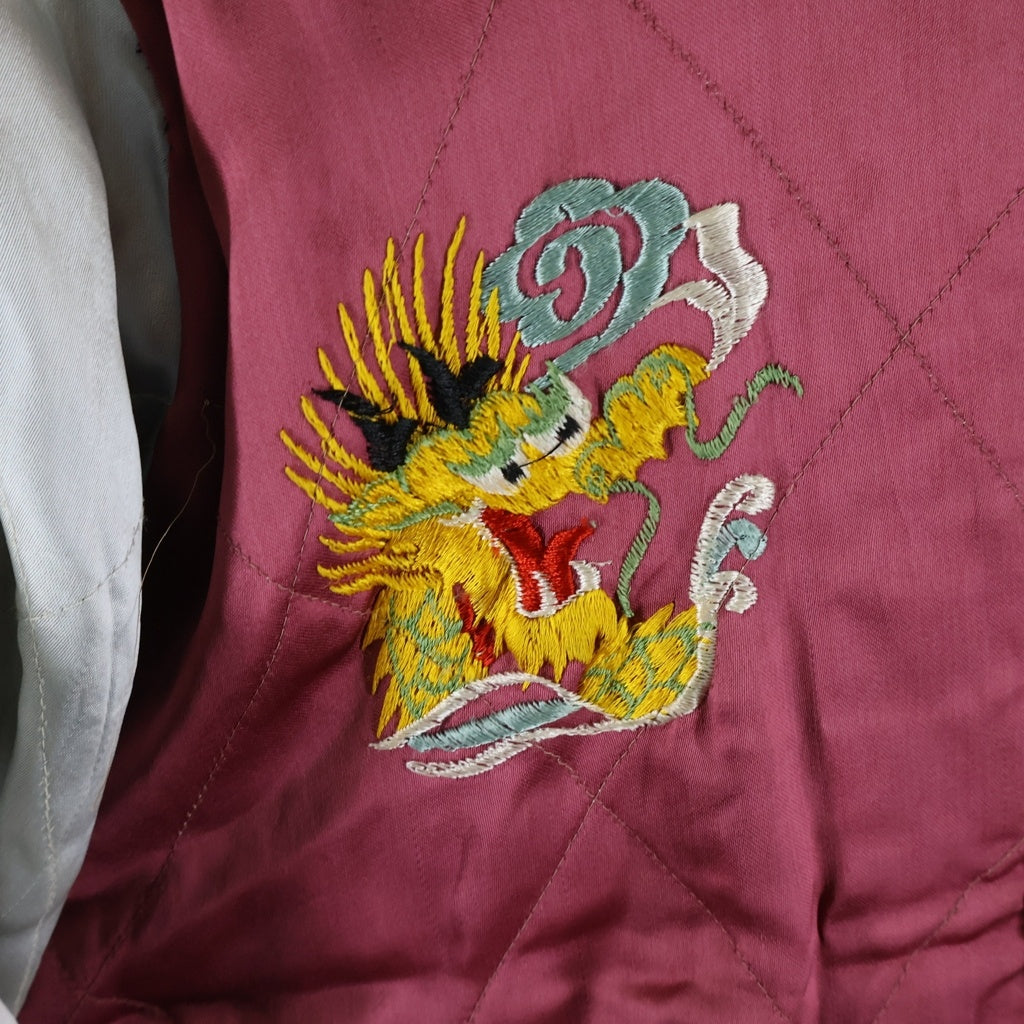 VINTAGE(ヴィンテージ) 50s SOUVENIR JACKET 刺繍デザイン リバーシブル スーベニアジャケット ブルー/レッド