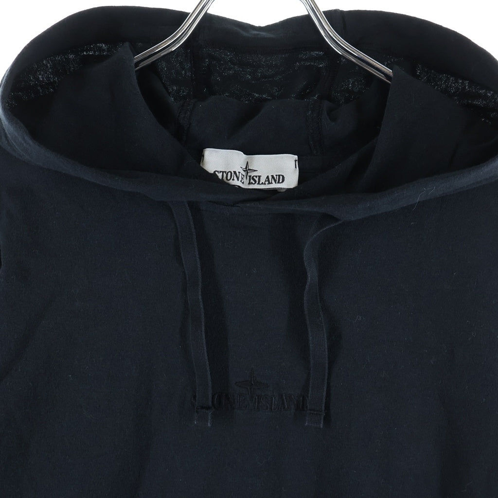 STONE ISLAND(ストーンアイランド) ロゴ刺繍 プルオーバーパーカー フーディー ブラック 781520644