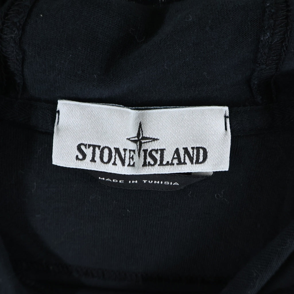 STONE ISLAND(ストーンアイランド) ロゴ刺繍 プルオーバーパーカー フーディー ブラック 781520644