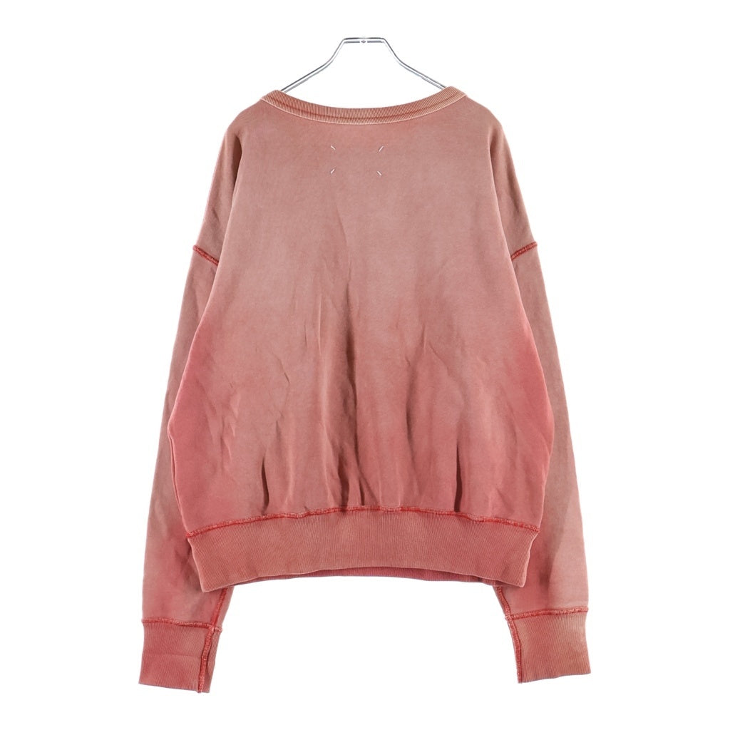 Maison Margiela(メゾンマルジェラ) 22SS ウォッシュ加工 クルーネックトレーナー スウェット ピンク S50GU0186