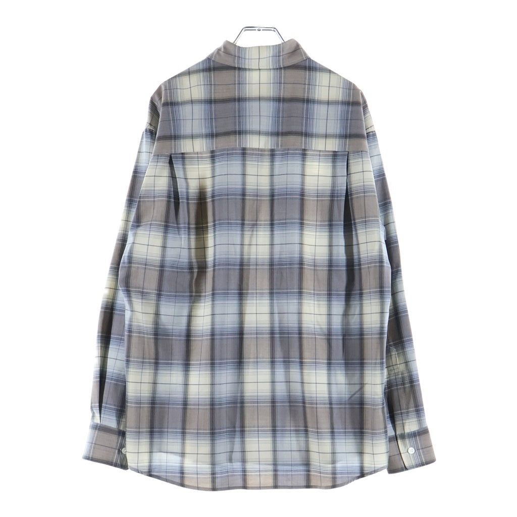 AURALEE(オーラリー) 26SS SUPER LIGHT WOOL CHECK SHIRT スーパーライトウールチェック 長袖シャツ グレー A26SS01LC