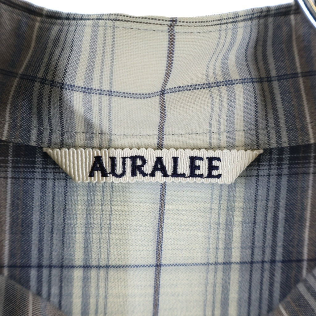 AURALEE(オーラリー) 26SS SUPER LIGHT WOOL CHECK SHIRT スーパーライトウールチェック 長袖シャツ グレー A26SS01LC