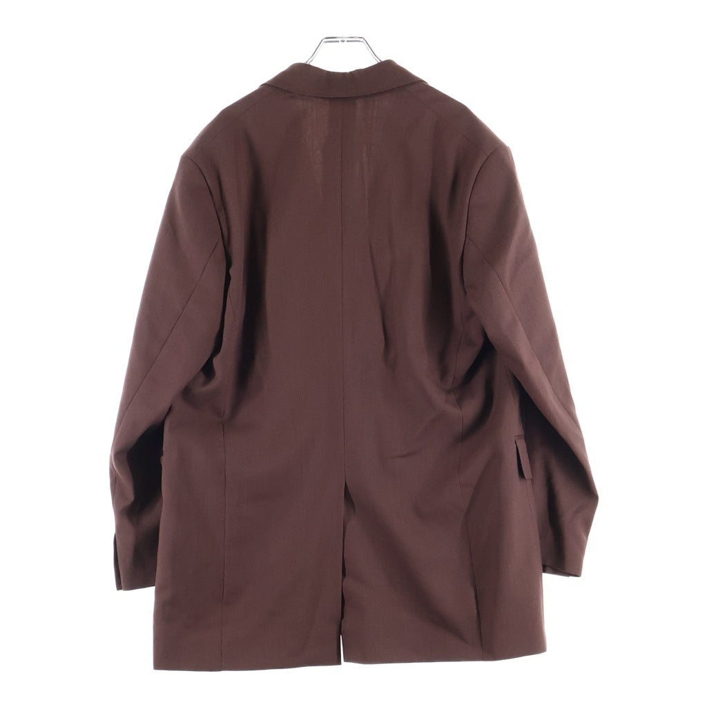 AURALEE(オーラリー) 25SS WOOL KID MOHAIR HOP SACK JACKET ウール モヘア 2Bシングルテーラードジャケット ブラウン A25SJ01MH