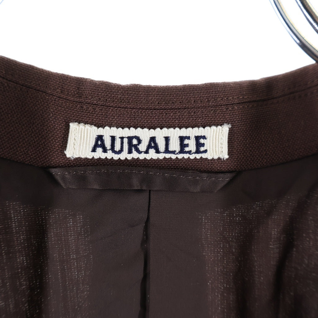 AURALEE(オーラリー) 25SS WOOL KID MOHAIR HOP SACK JACKET ウール モヘア 2Bシングルテーラードジャケット ブラウン A25SJ01MH