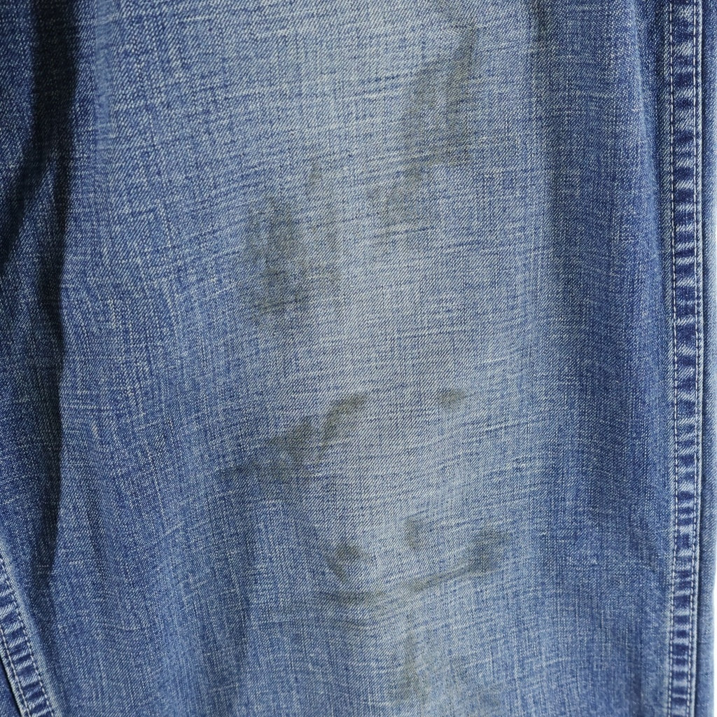 A.PRESSE(アプレッセ) 25SS US ARMY DUNGAREE DENIM TROUSERS ダメージ加工 ボタンフライ デニムパンツ インディゴ 25SAP-04-07K