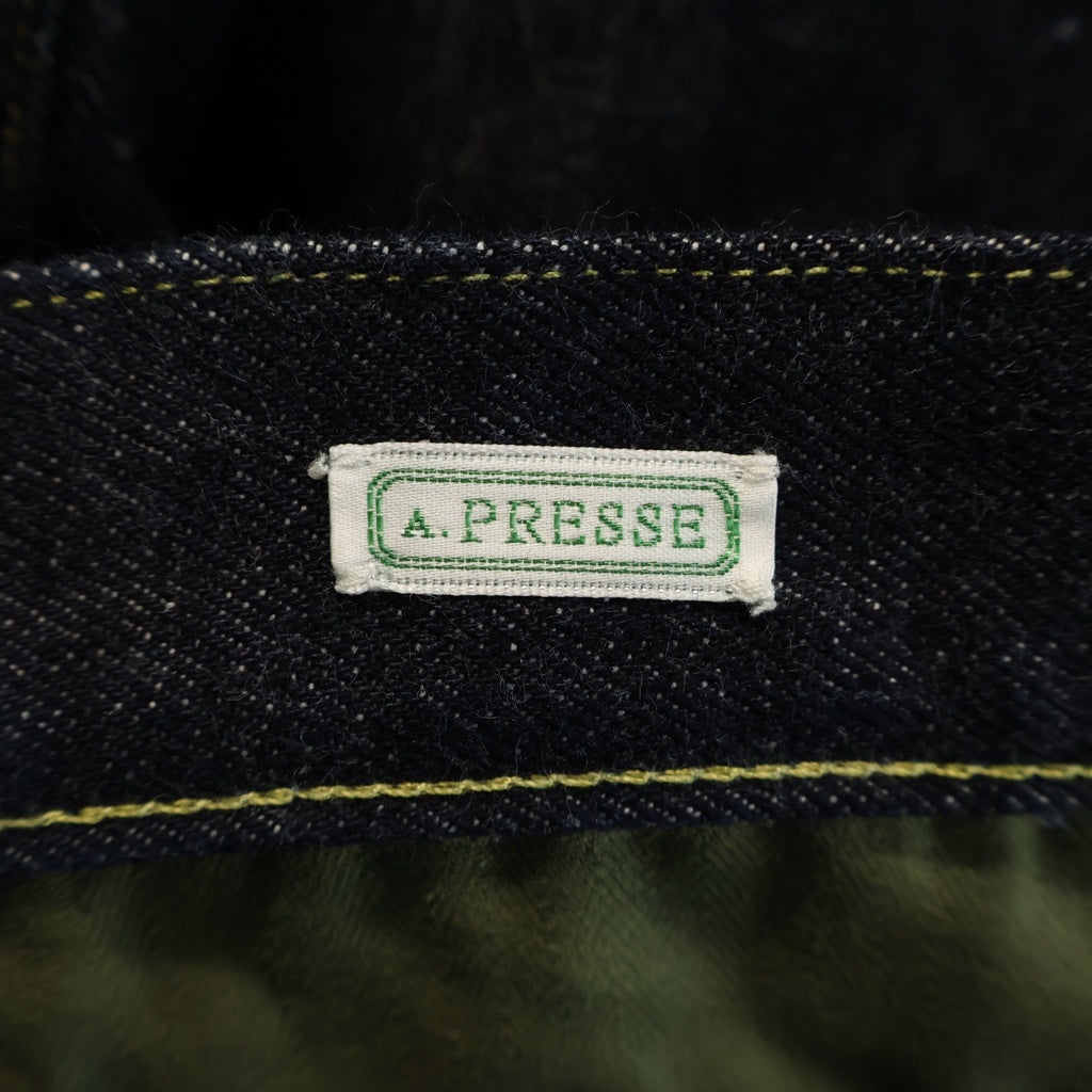 A.PRESSE(アプレッセ) 26AW Washed Denim Wide Pants ウォッシュド ワイドデニムパンツ ブルー AP-4001