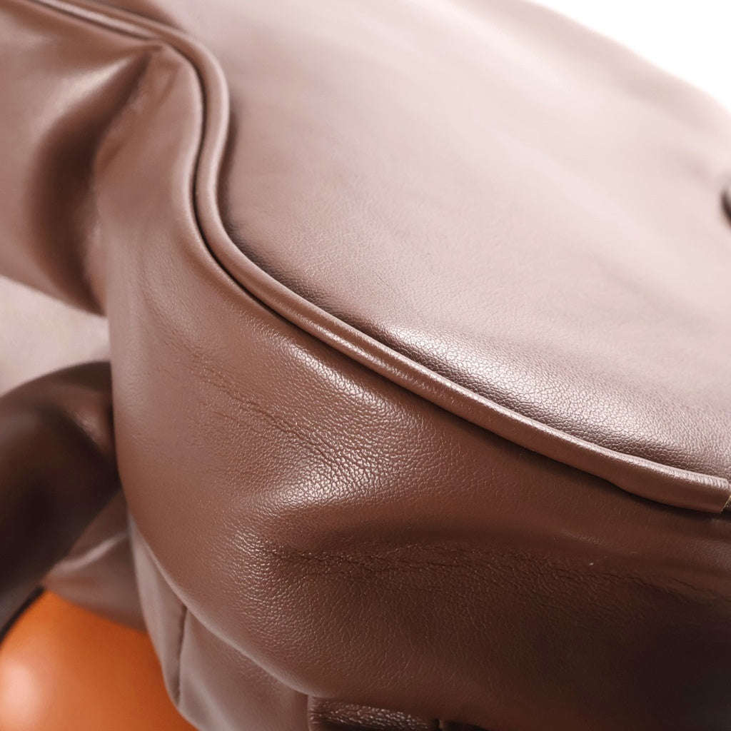 A BATHING APE(アベイシングエイプ) BABY MILO ベビーマイロ ビッグ ポーチドール チェーンショルダーバッグ ブラウン 002BAJ202001L レディース