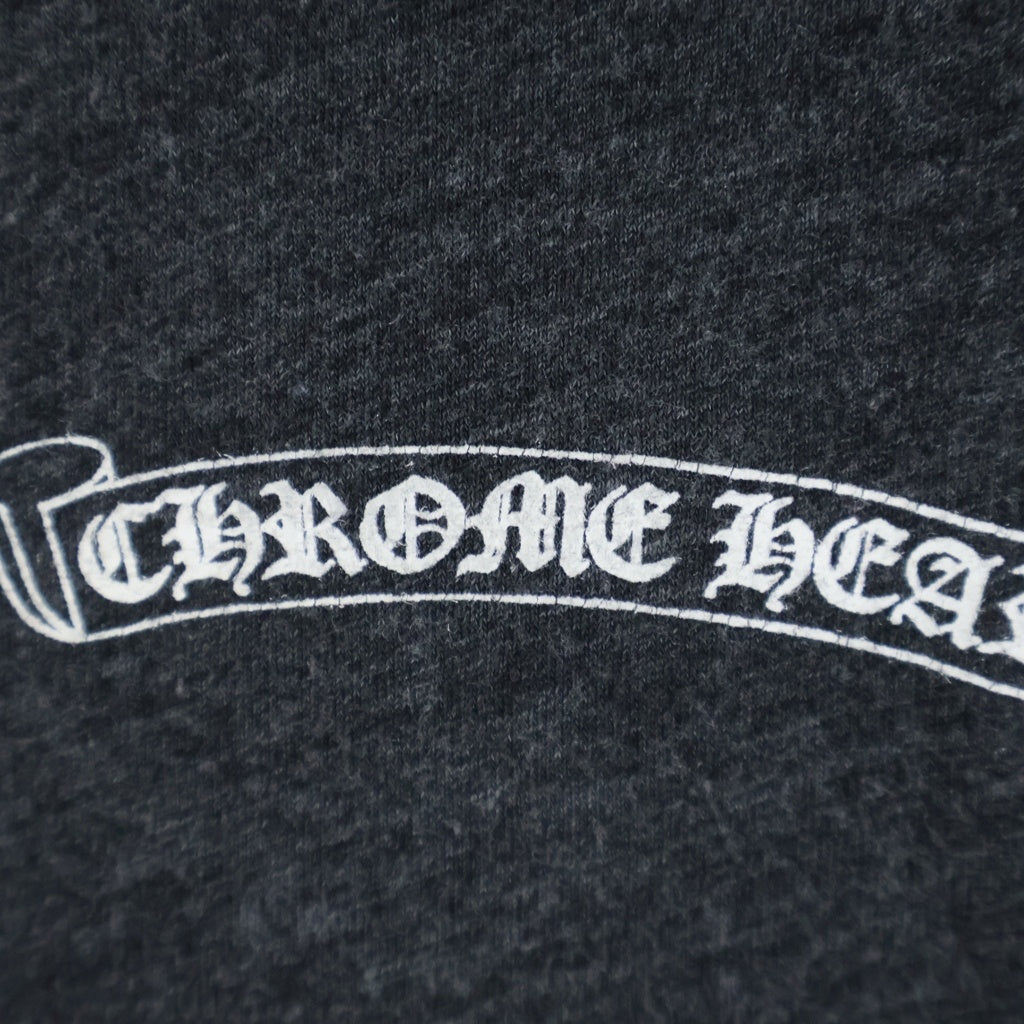 CHROME HEARTS(クロムハーツ) 袖CHクロスプリント長袖カットソー ロンT グレー S