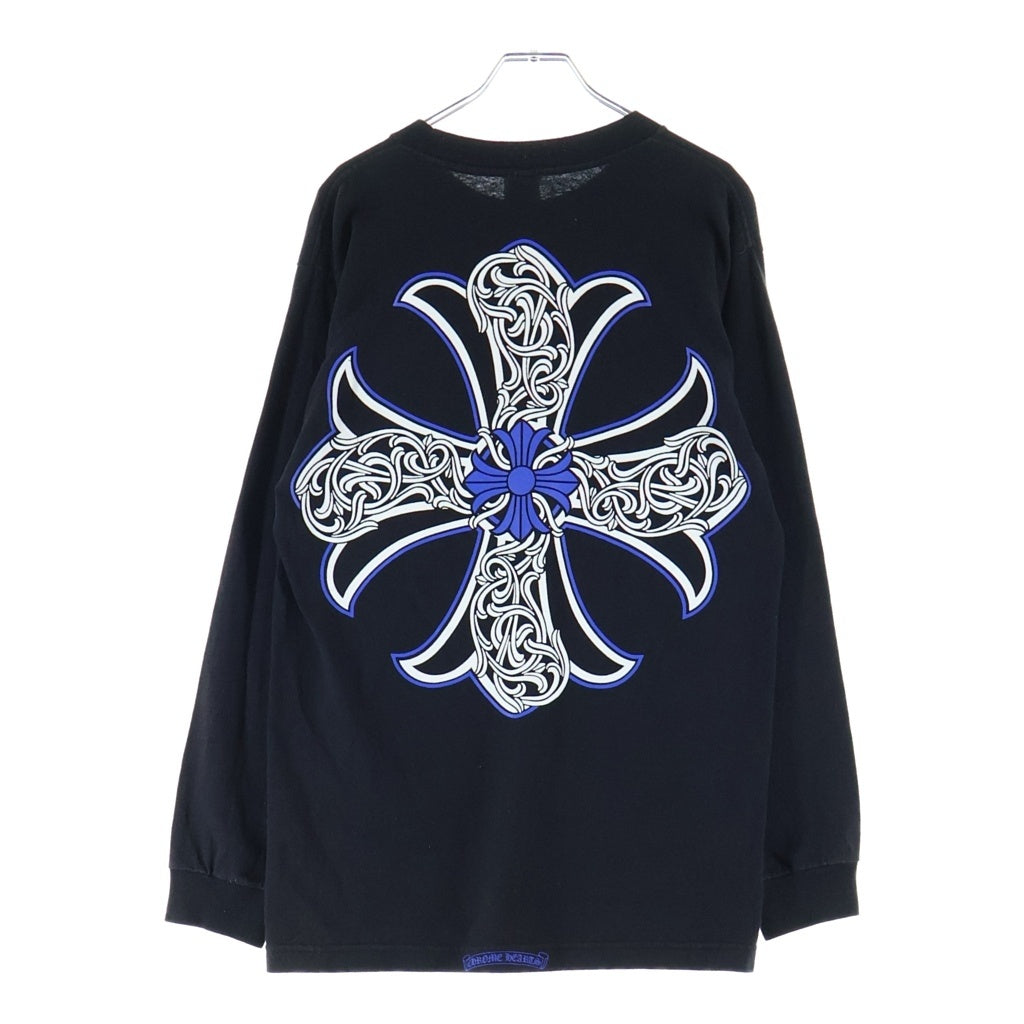 CHROME HEARTS(クロムハーツ) OLD CELTIC CROSS L/S Tee ケルティッククロス ホースシュー 長袖Tシャツ ロンT カットソー ブラック M