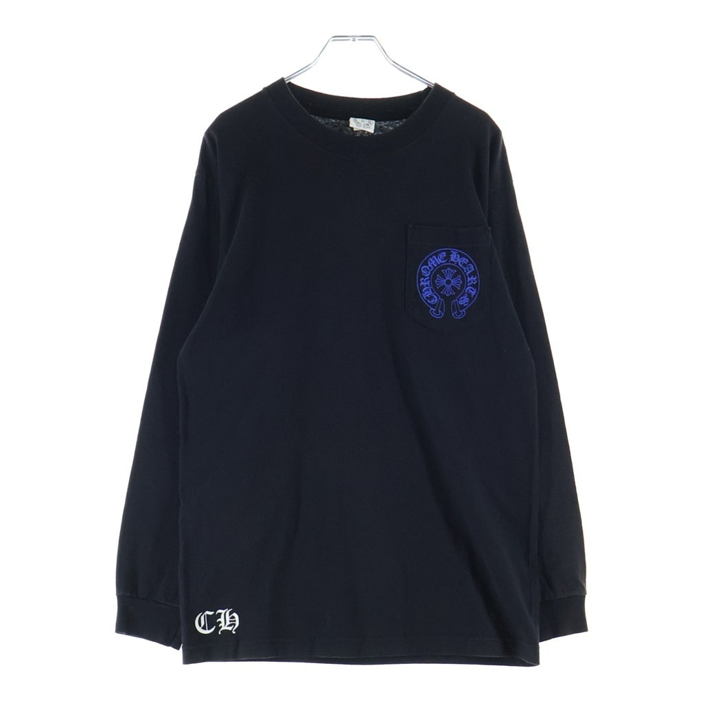 CHROME HEARTS(クロムハーツ) OLD CELTIC CROSS L/S Tee ケルティッククロス ホースシュー 長袖Tシャツ ロンT カットソー ブラック M