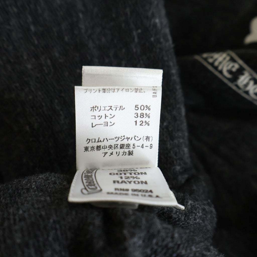 CHROME HEARTS(クロムハーツ) CEMETWRY CROSS ZIP UP HOODIE セメタリークロス ジップアップフーディー パーカー グレー S