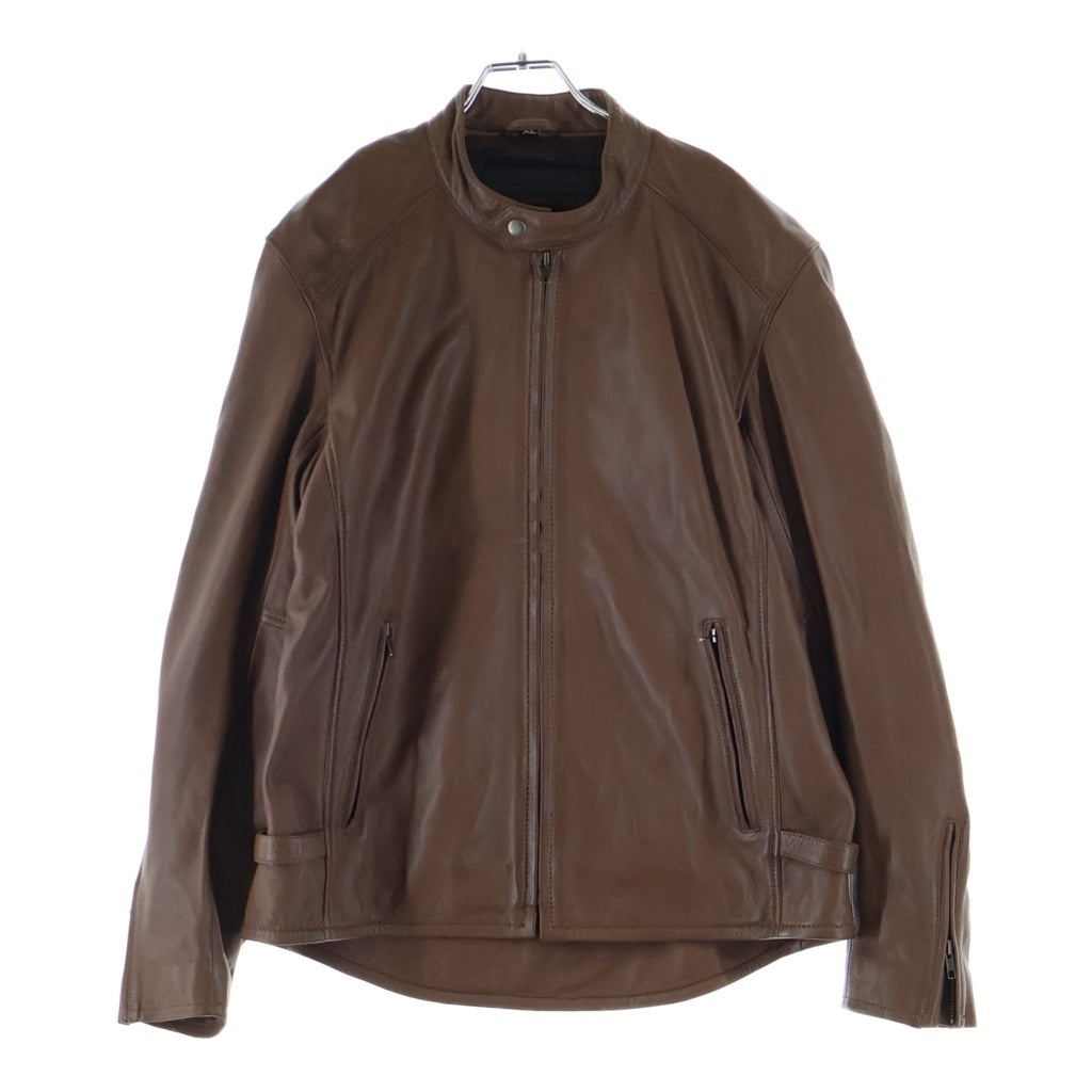DEGNER ラムレザー シングルライダースジャケット L DEGNER(デグナー) ラムレザー シングルライダースジャケット ブラウン