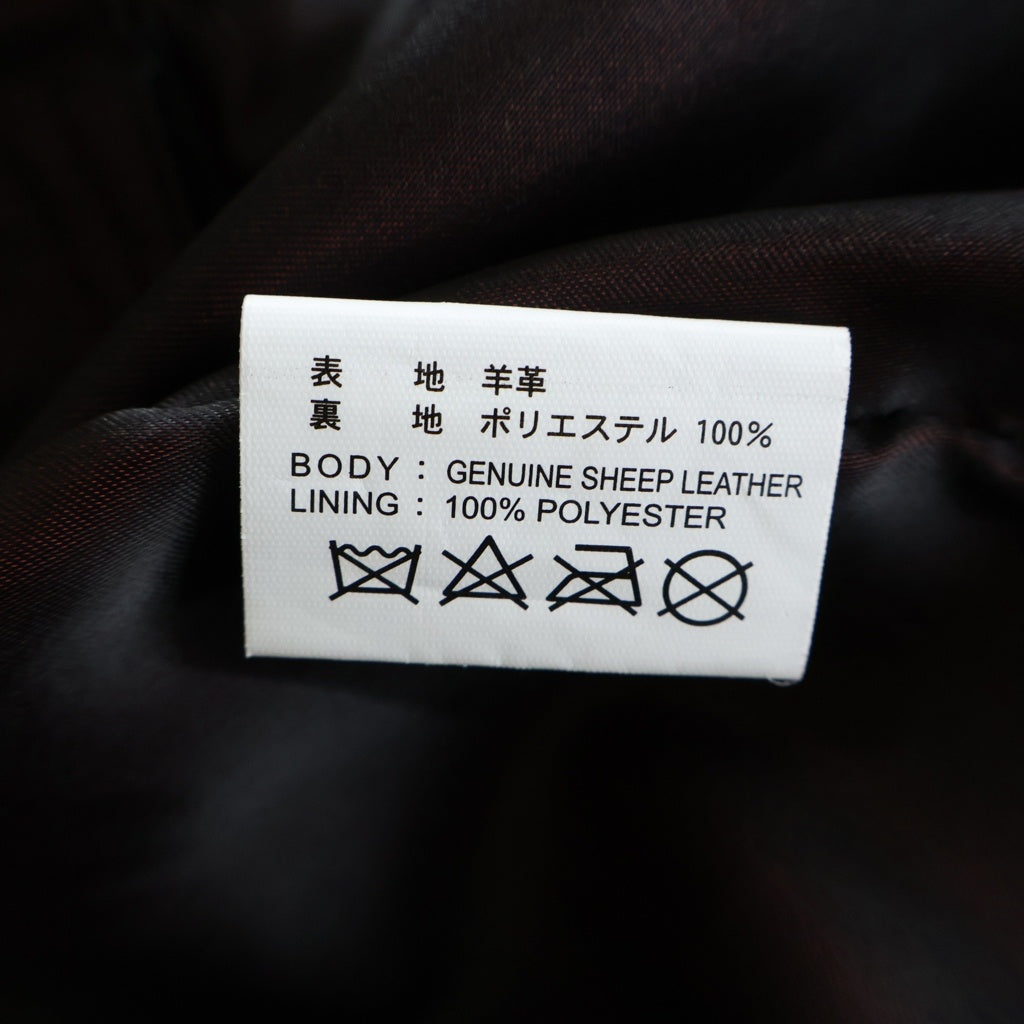 DEGNER(デグナー) ラムレザー シングルライダースジャケット ブラウン