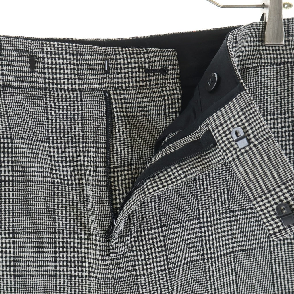 CELINE(セリーヌ) グレンチェック センタープレス フレアパンツ グレー 2P032709T