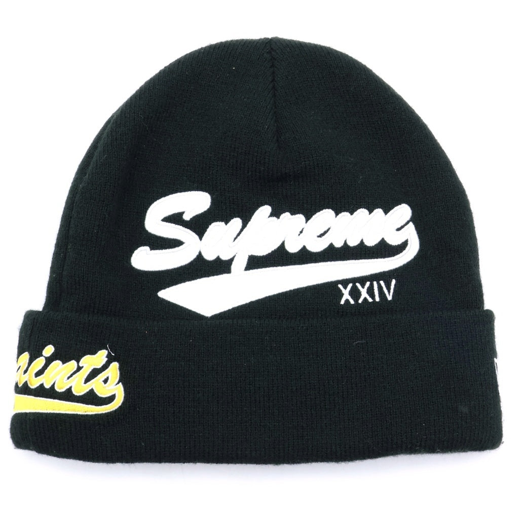 SUPREME(シュプリーム) 24SS New Era Salvation Beanie ニューエラ サルベーションロゴニットビーニー キャップ ブラック 帽子