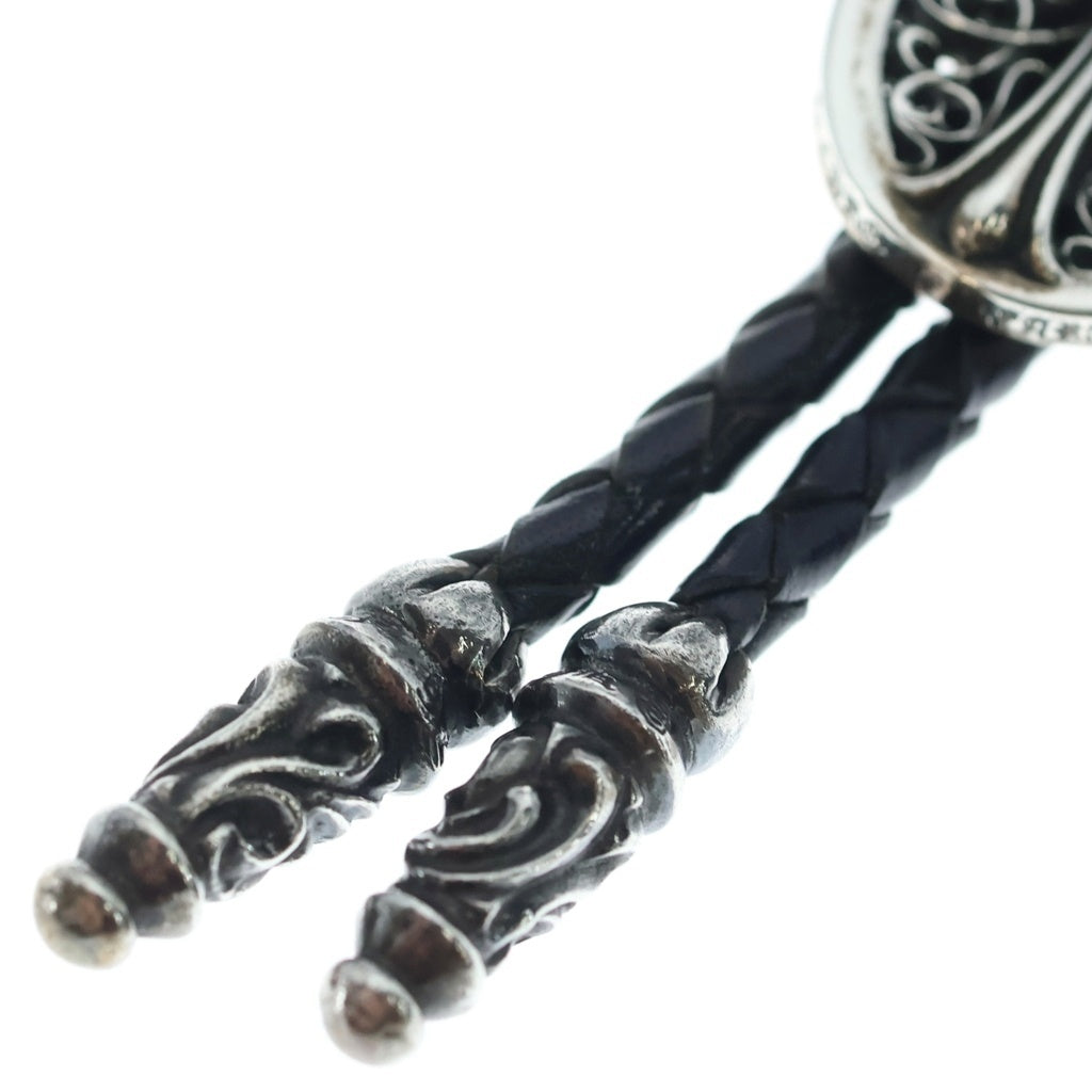 CHROME HEARTS(クロムハーツ) BOLOTIE OVALTINY タイニークラシックオーバルクロス ループタイ シルバー/ブラック BCA209