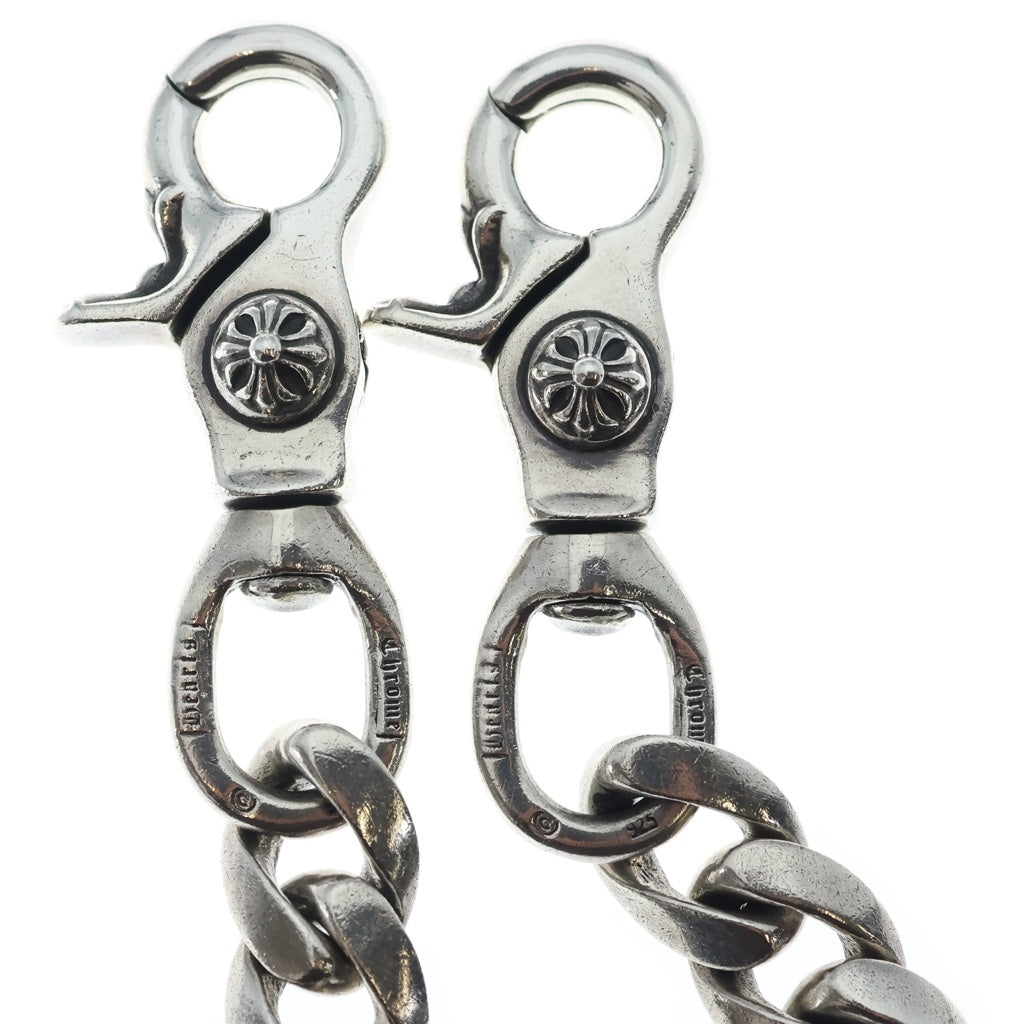 CHROME HEARTS(クロムハーツ) CLASSIC SHORT-T/ 2クリップショートクラシック ウォレットチェーン シルバー BCA068