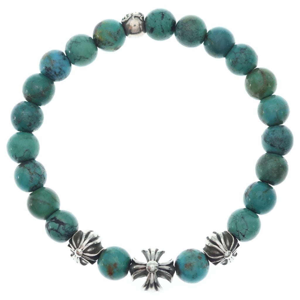 CHROME HEARTS(クロムハーツ) ビーズブレス BEAD 8mm ビーズブレスレット ターコイズ ブルー